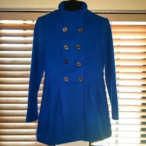 Forever 21 Royal Blue short pea coat jacket
